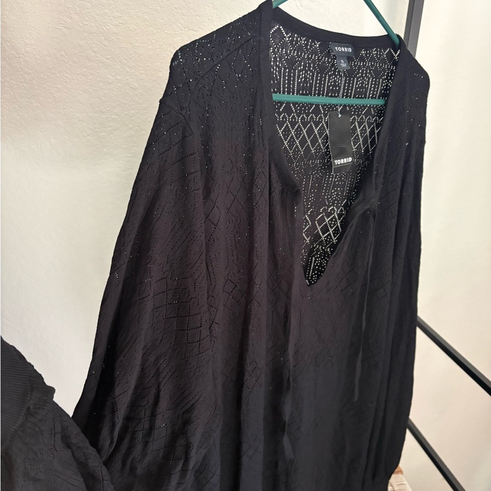 Torrid Black Geometric Top